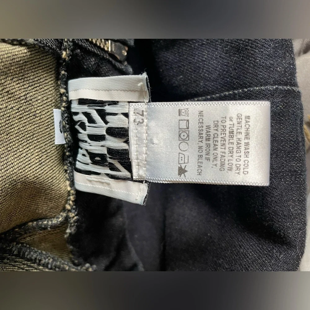 Prairie Underground Black Denim Avant Garde Dress Raw Hem Long Sleeve Size S - Picture 6 of 8